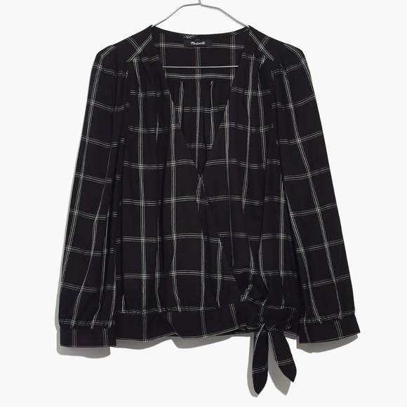 Madewell Tops - madewell | wrap top - windowpane